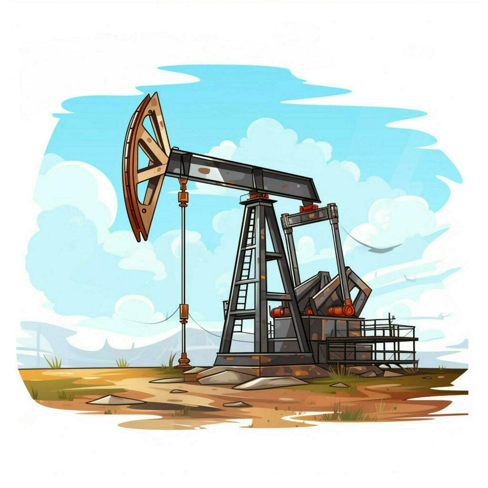 olie 2d vector illustratie tekenfilm in wit achtergrond hoog foto