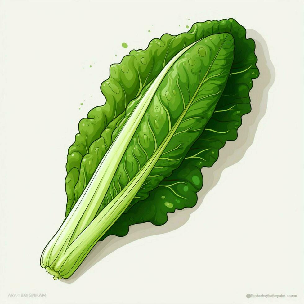 romaine 2d vector illustratie tekenfilm in wit achtergrond foto