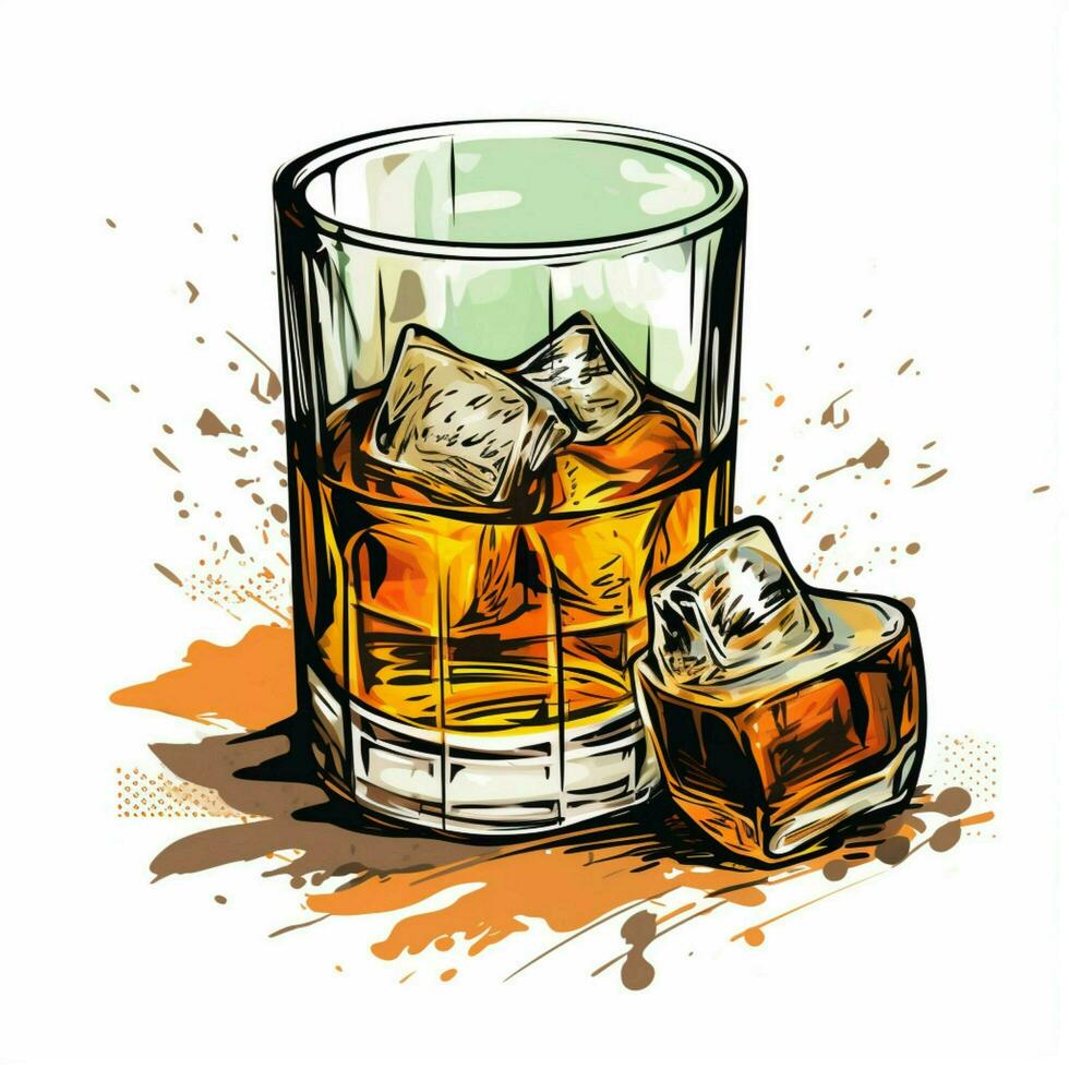 Scotch 2d tekenfilm vector illustratie Aan wit achtergrond foto