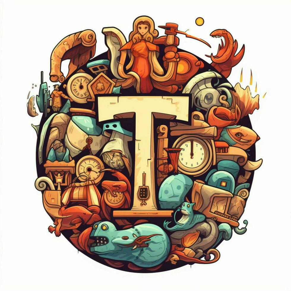 talisman 2d tekenfilm vector illustratie Aan wit pagina foto