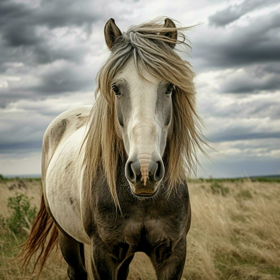 foto van paard vol schot hoog kwaliteit hdr 16k ultra hd