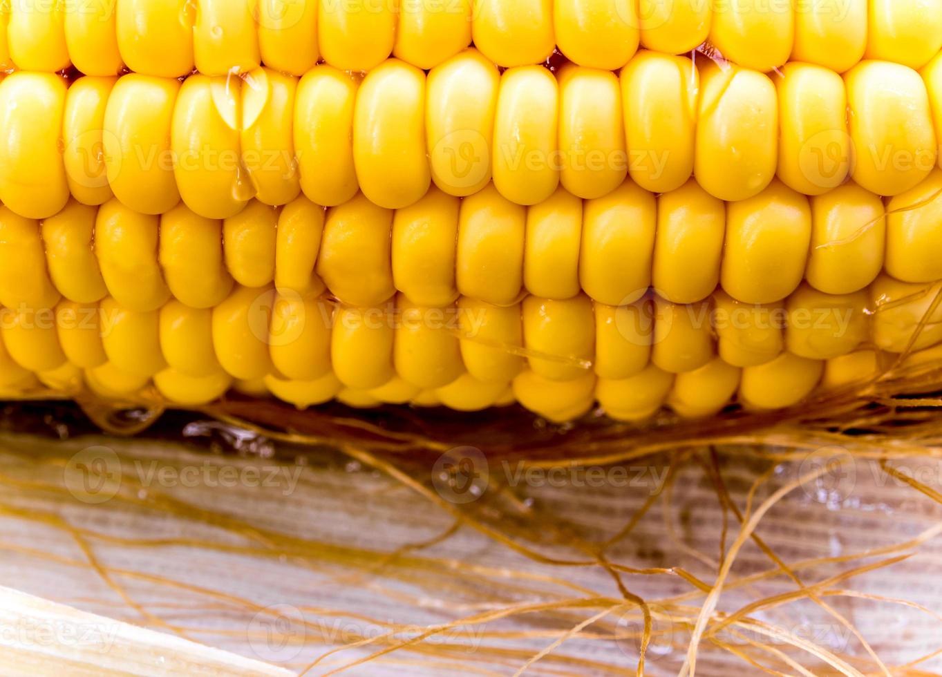 textuur van rauwe maïskolf zoete maïs foto