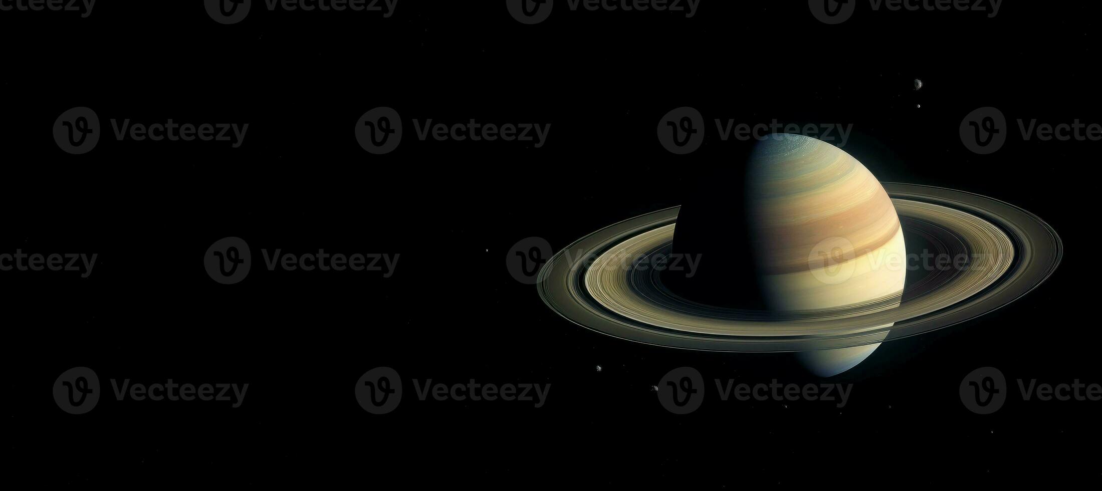 planeet Saturnus spandoek. genereren ai foto