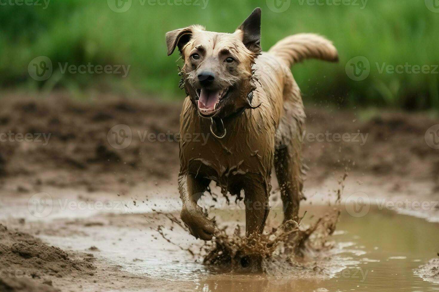 hond vuil modder. genereren ai foto