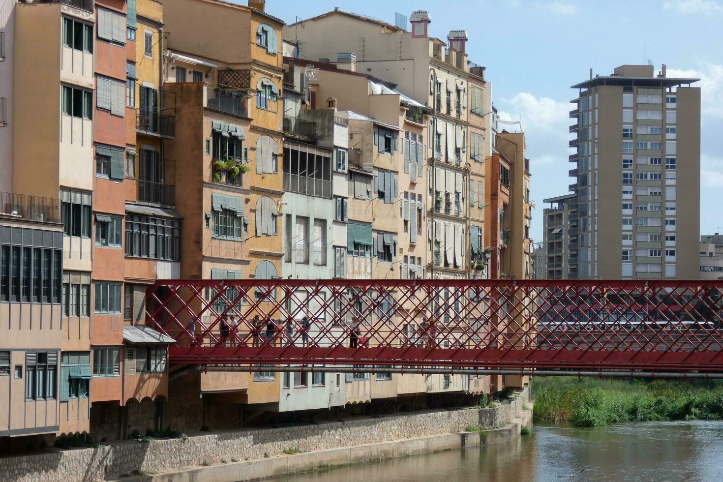 stad van Gerona, oud een deel van de stad foto