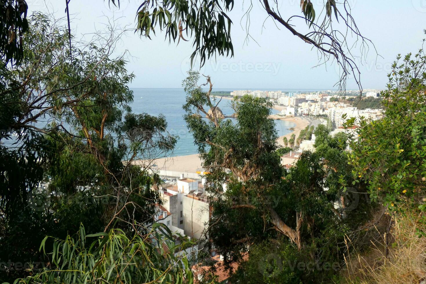 algemeen keer bekeken van de middellandse Zee dorp van blanes in de provincie van Barcelona. foto