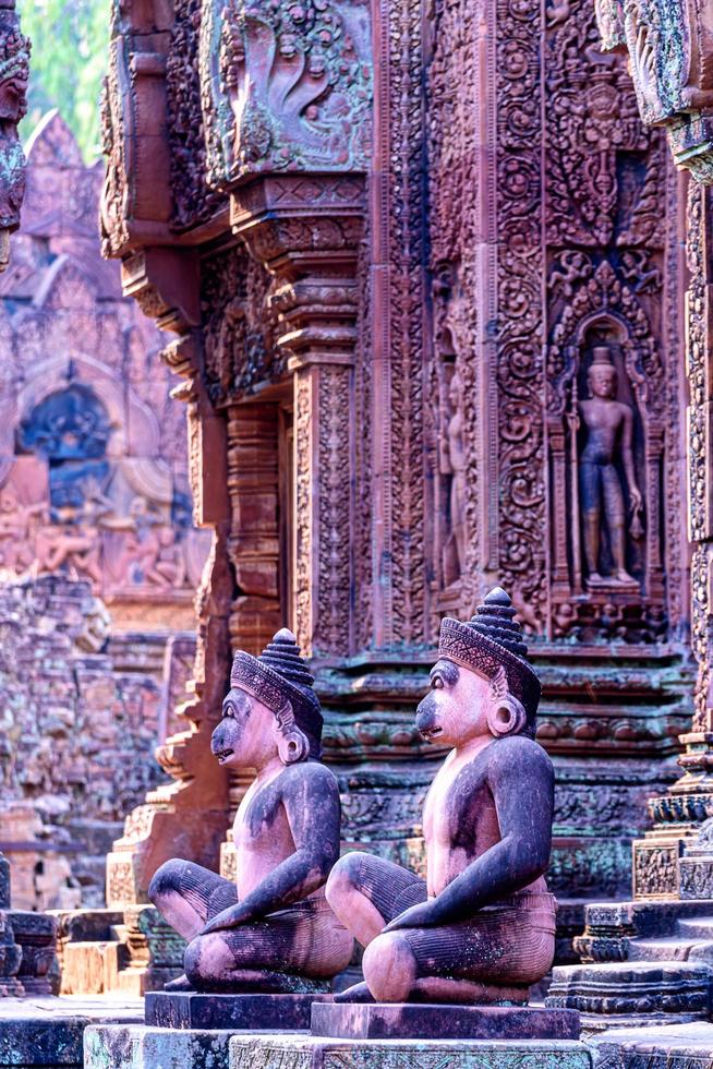 Banteay Srei-tempel het prachtige oude kasteel, Siem Reap, Cambodja foto