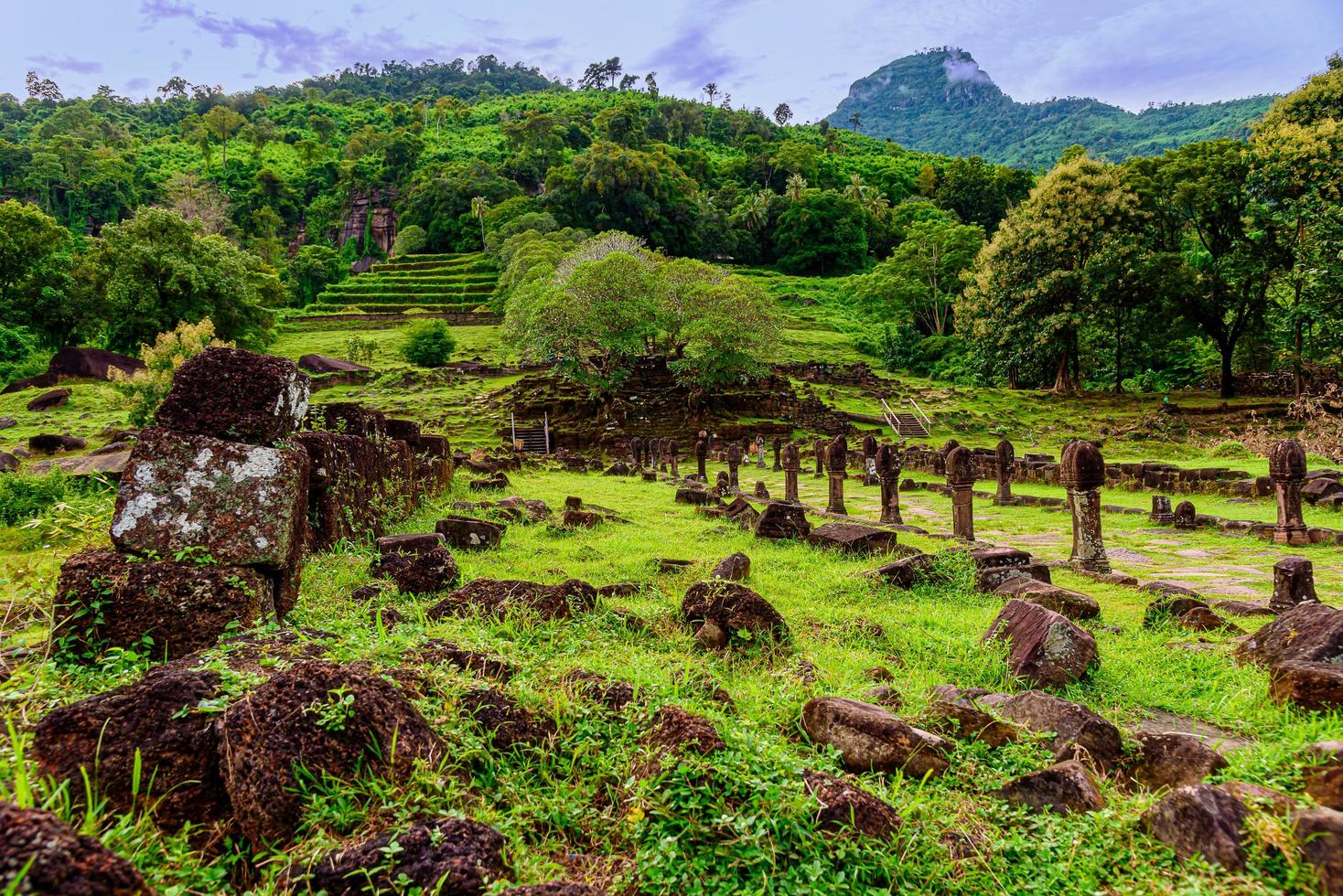 btw phou, wat phu is UNESCO-werelderfgoed in Champasak, Zuid-Laos. foto