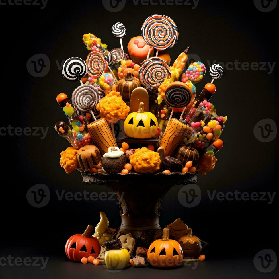 halloween traktaties, snoep assortiment. foto