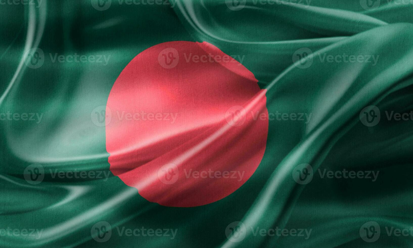 vlag van bangladesh - realistische wapperende stoffen vlag foto