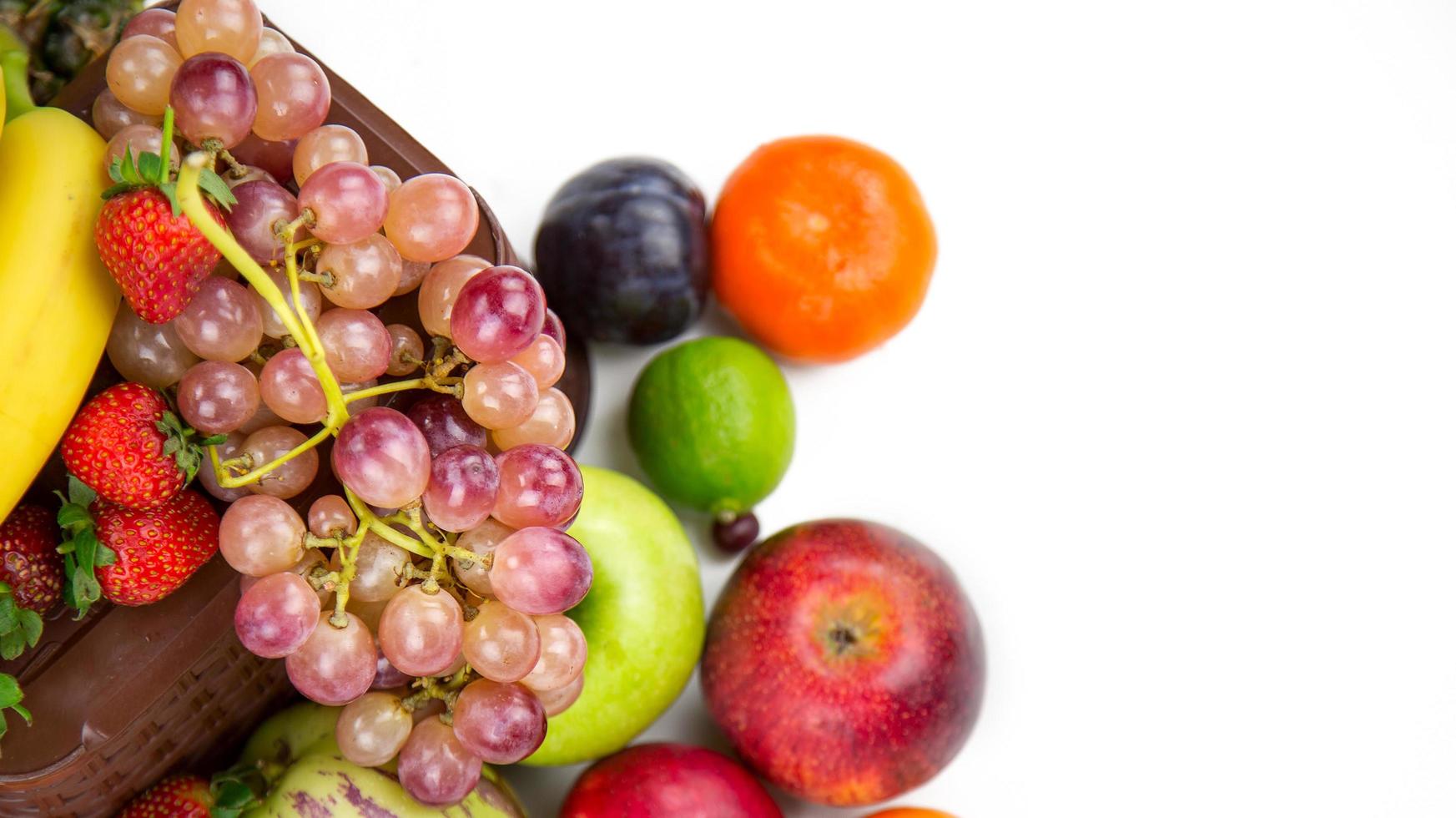 mix van vegetarisch biologisch voedsel fruit foto