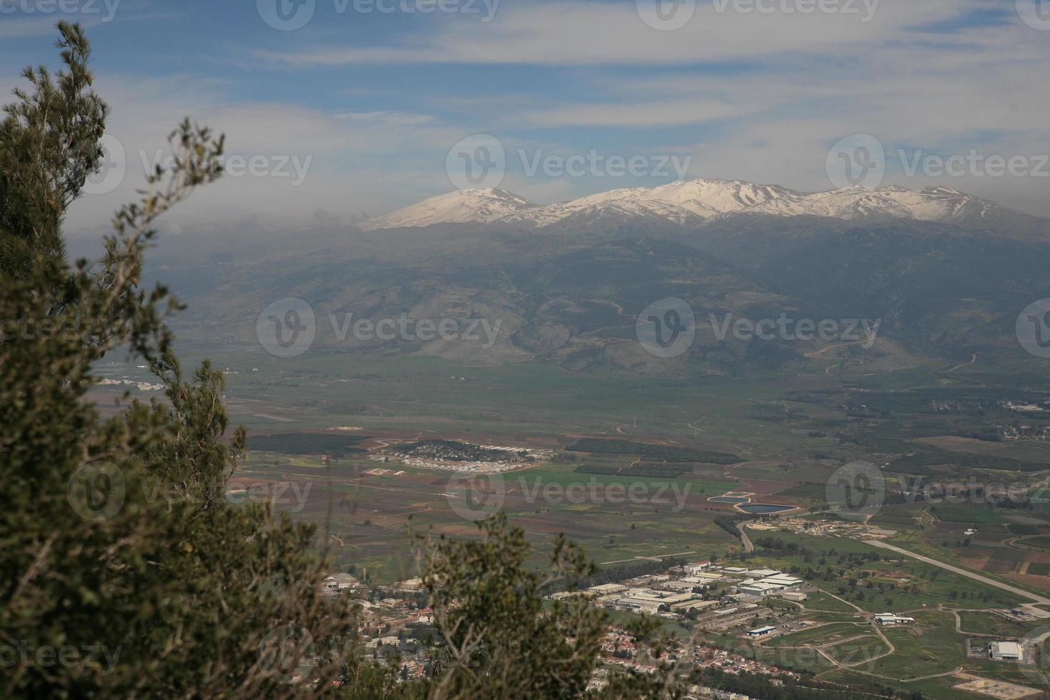 verbazingwekkende landschappen van Israël, uitzicht op het heilige land foto