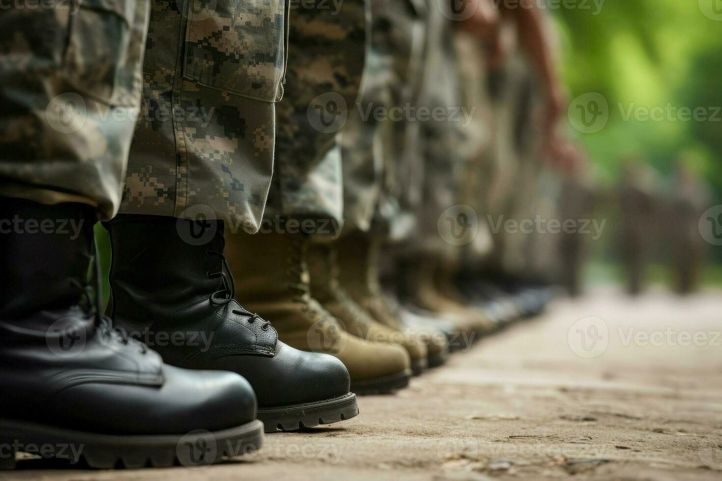 soldaten poten laarzen. genereren ai foto