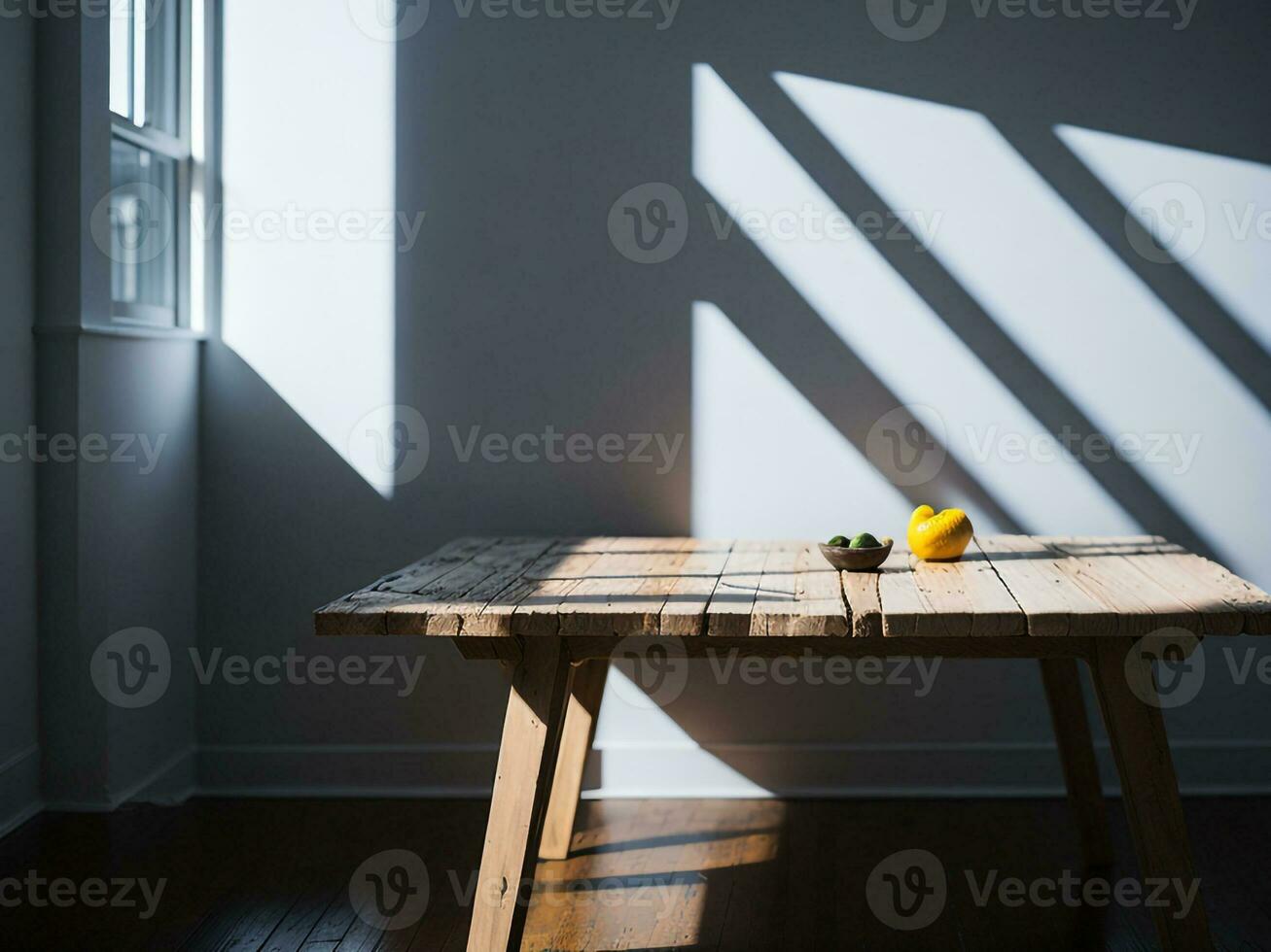 houten tafel en vervagen tropisch groen gras achtergrond, Product Scherm montage. hoog kwaliteit foto 8k fhd ai gegenereerd