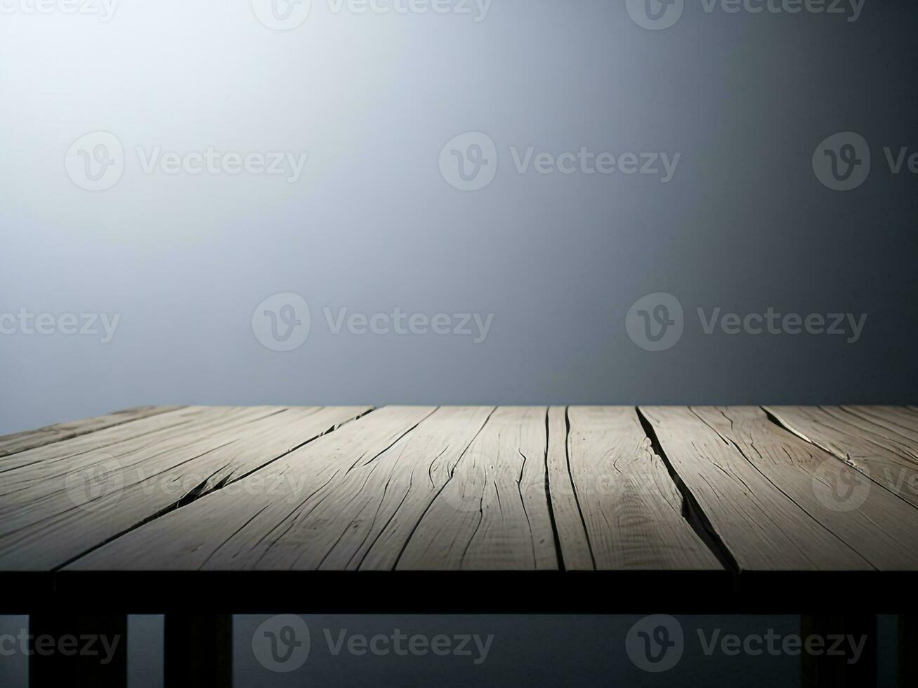 houten tafel en vervagen tropisch wit achtergrond, Product Scherm montage. hoog kwaliteit foto 8k fhd ai gegenereerd