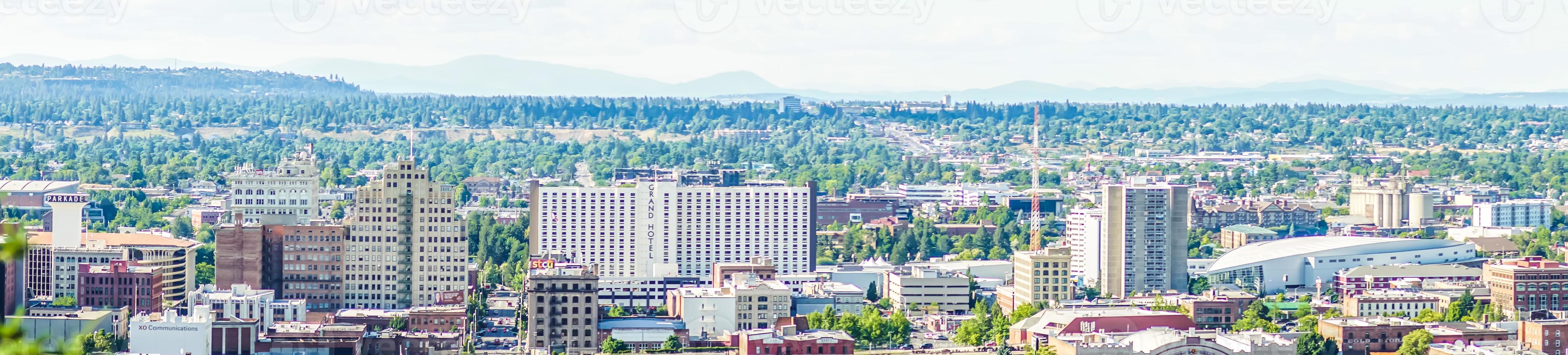 Spokane Washington City skyline en Spokane Valley uitzicht foto