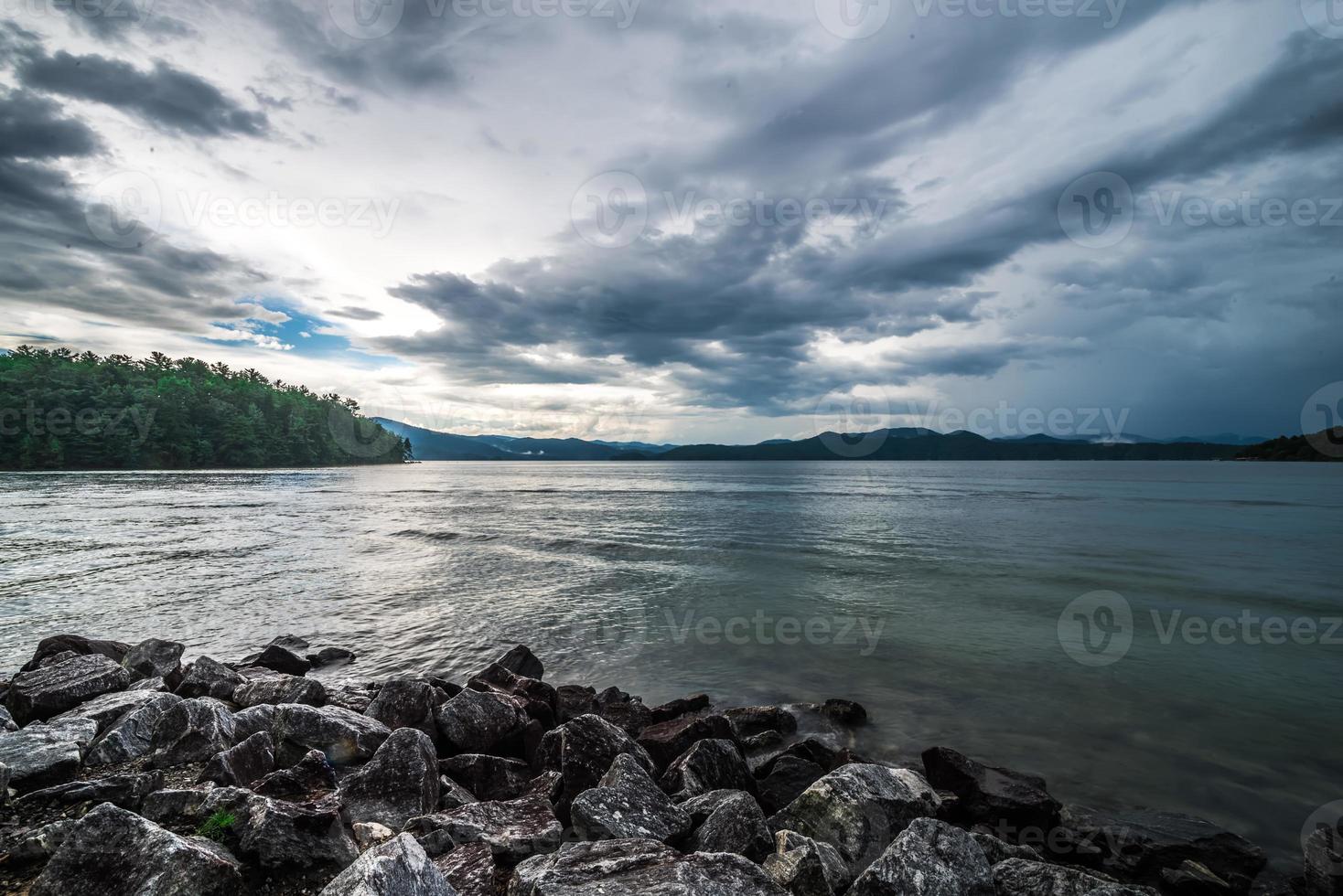 prachtige landschapsscènes bij Lake Jocassee South Carolina foto