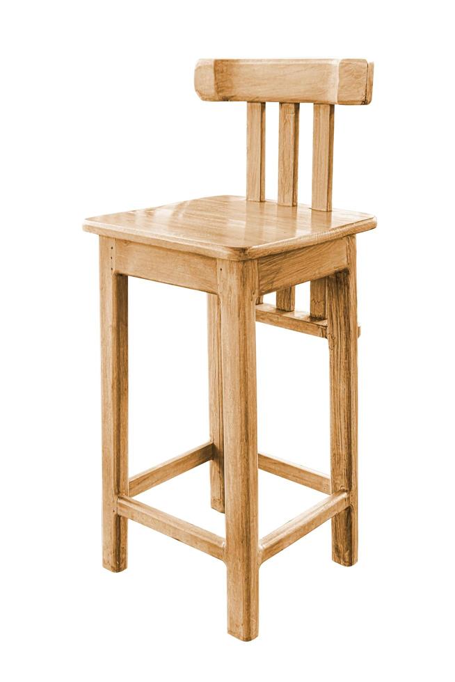 houten stoel geïsoleerd op witte achtergrond foto