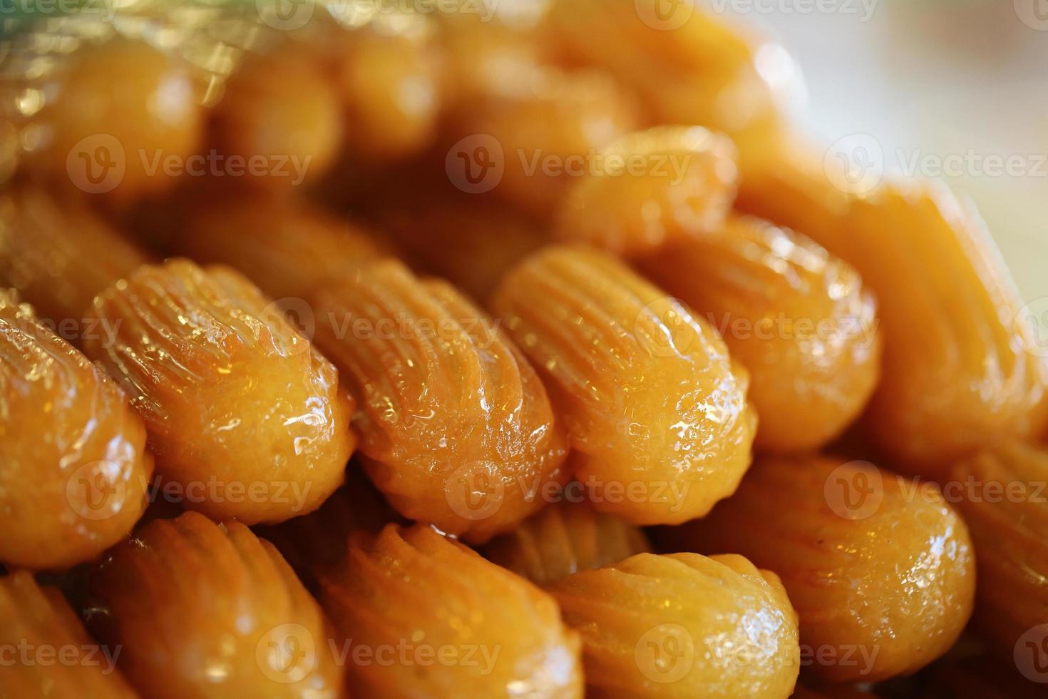 Tulumba-dessert, bakkerijproducten, gebak en bakkerij foto