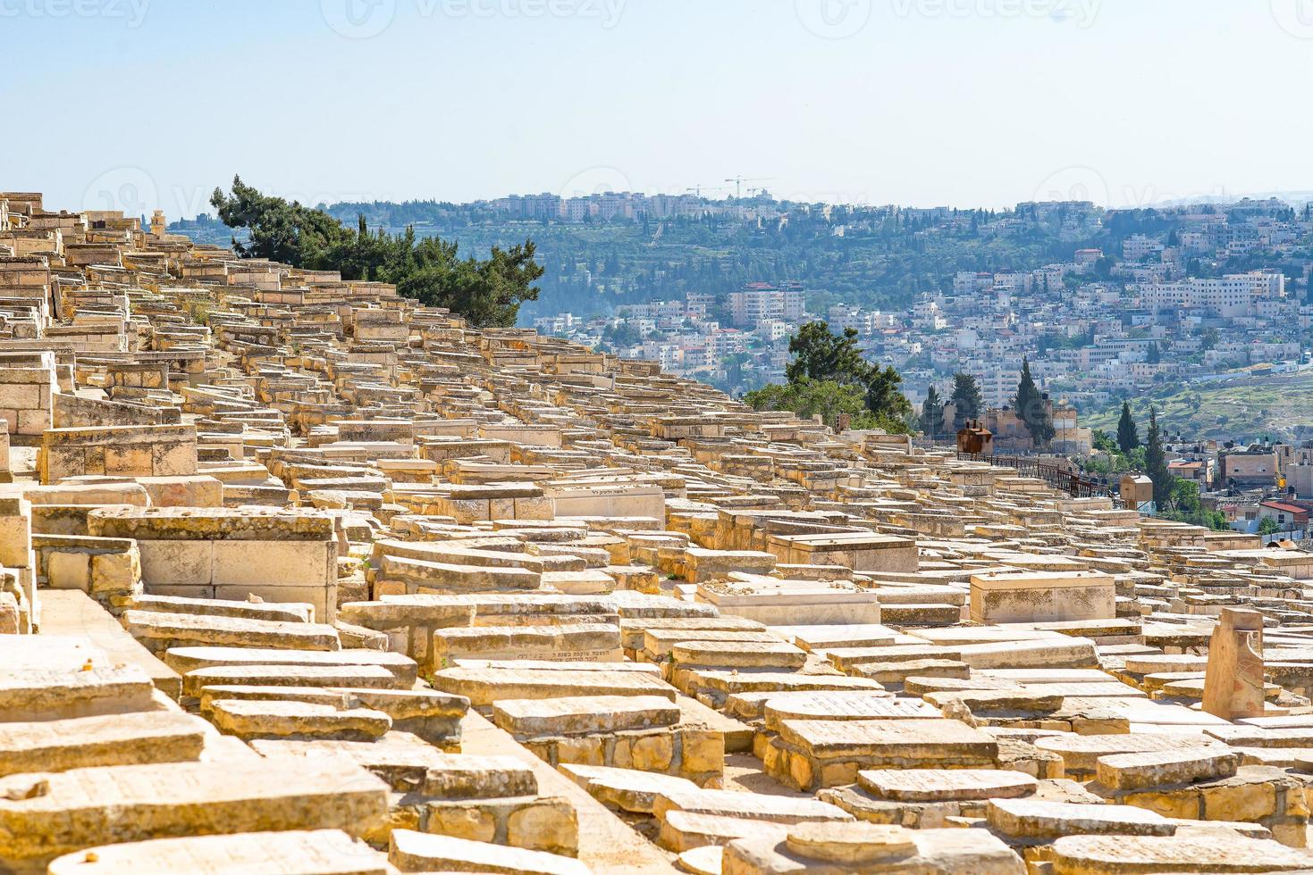 Joodse graven in Jeruzalem foto