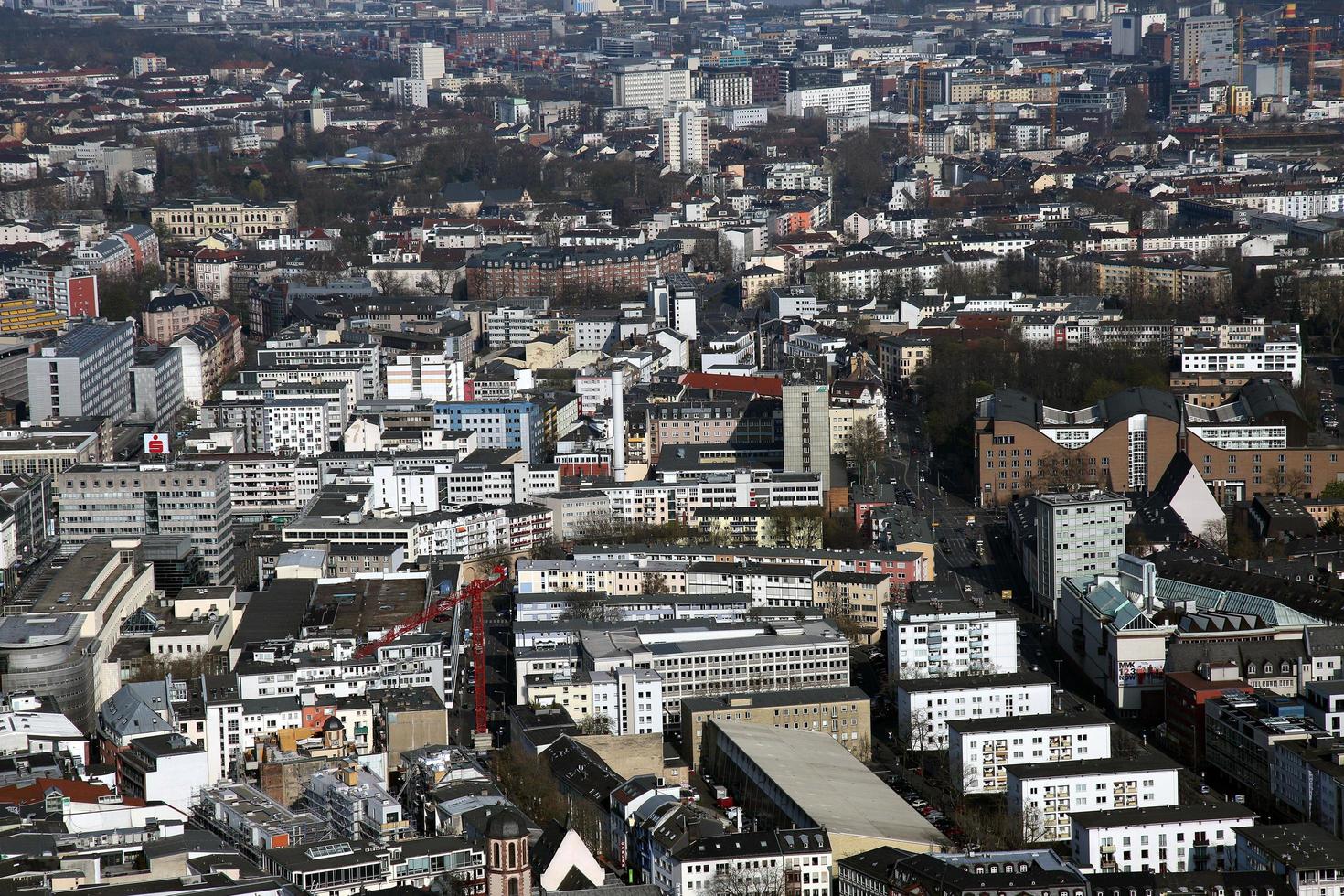 europese stadsgezicht algemene gebouwen in duitsland frankfurt foto