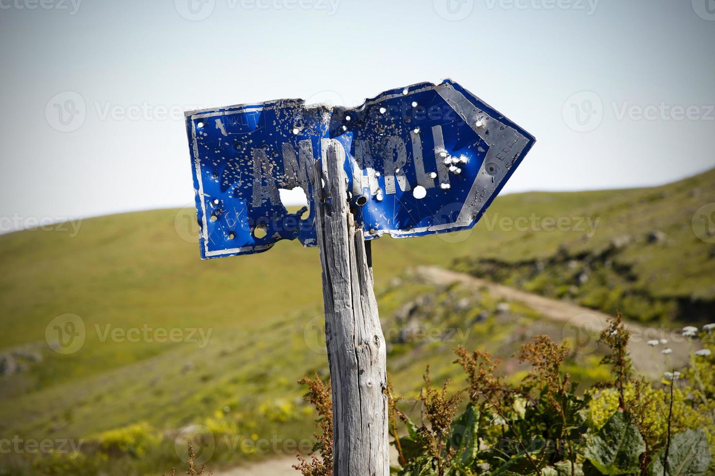 zwarte zee rize ambarli plateau verkeersbord foto