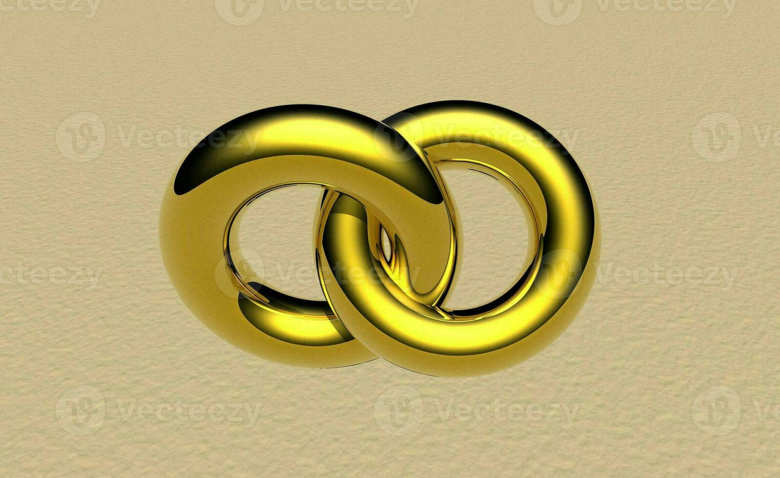 goud ringen - 3d geven foto