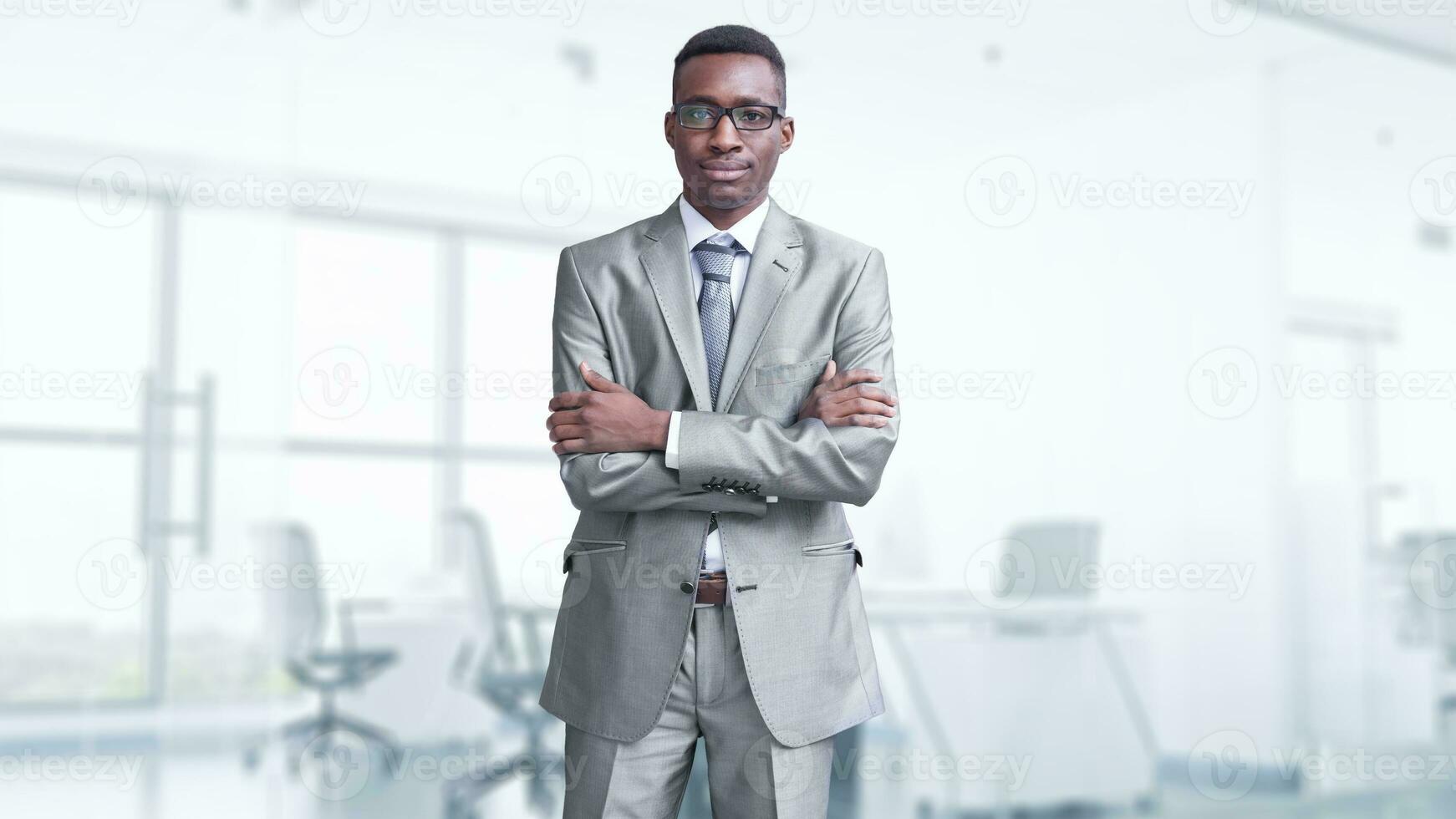 portret van jonge zakenman foto