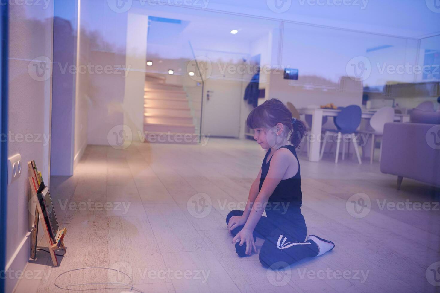 meisje online onderwijs ballet klasse Bij huis foto