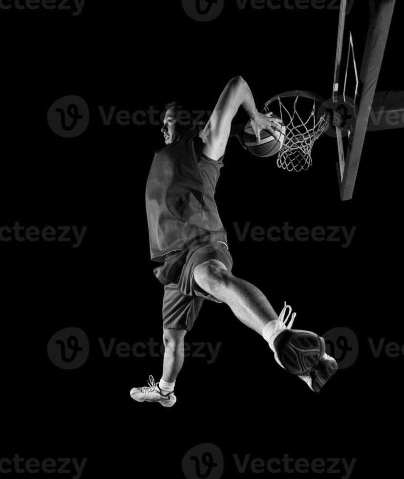 basketbalspeler in actie foto