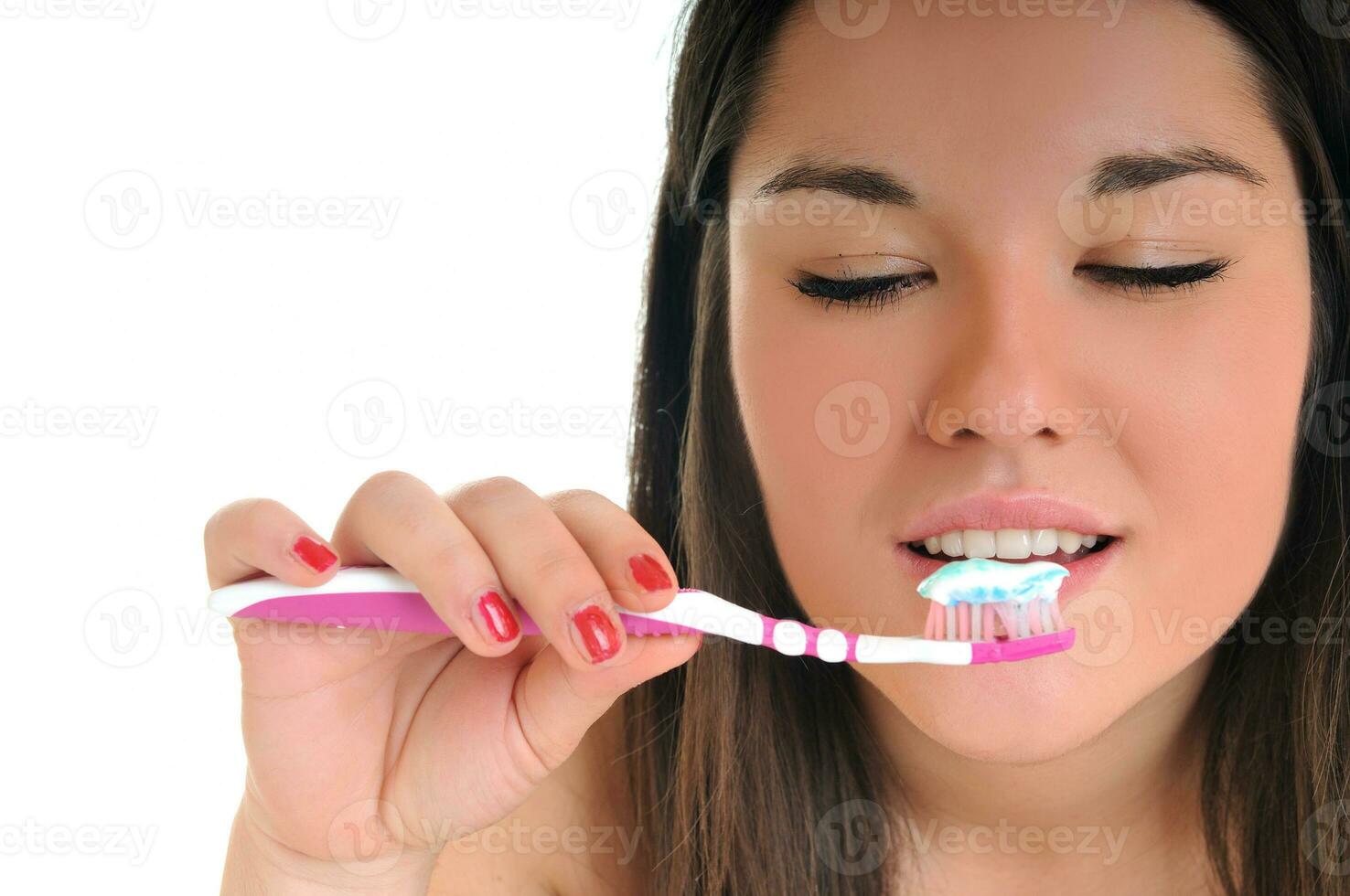 vrouw tandheelkundig zorg foto