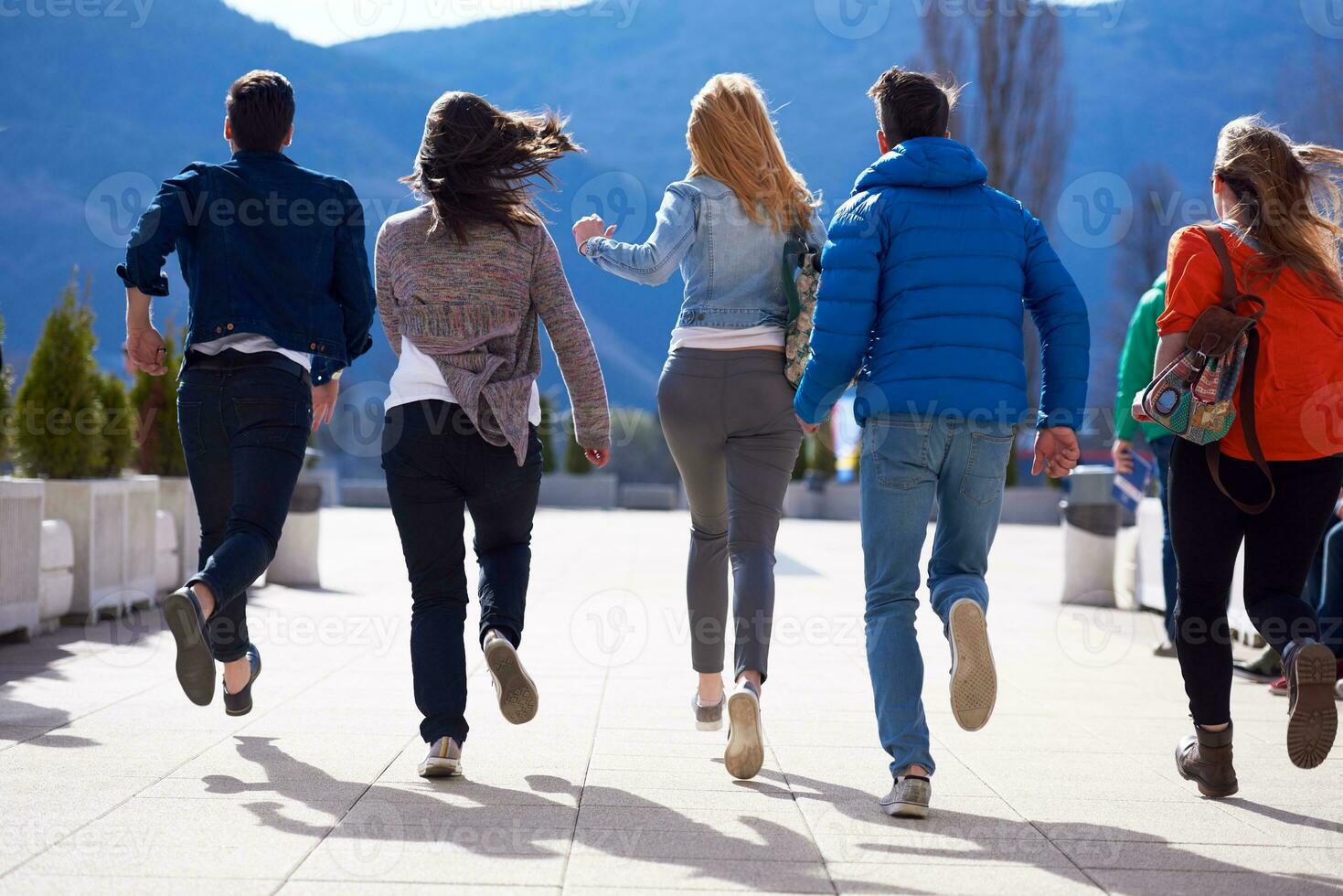 gelukkig studenten groep foto