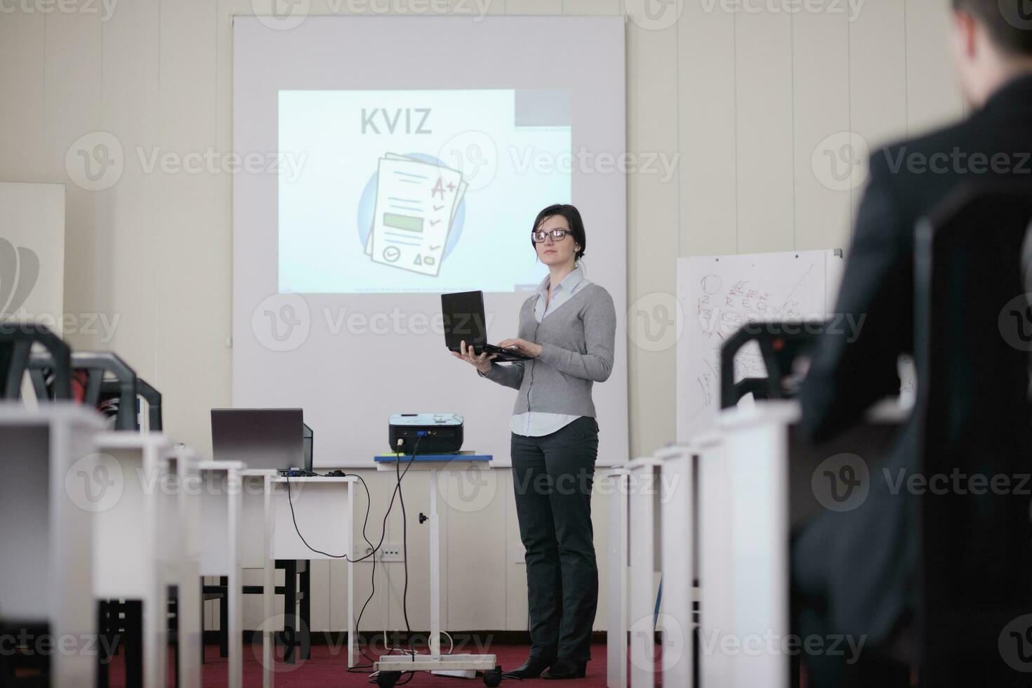 zakenmensengroep op seminar foto