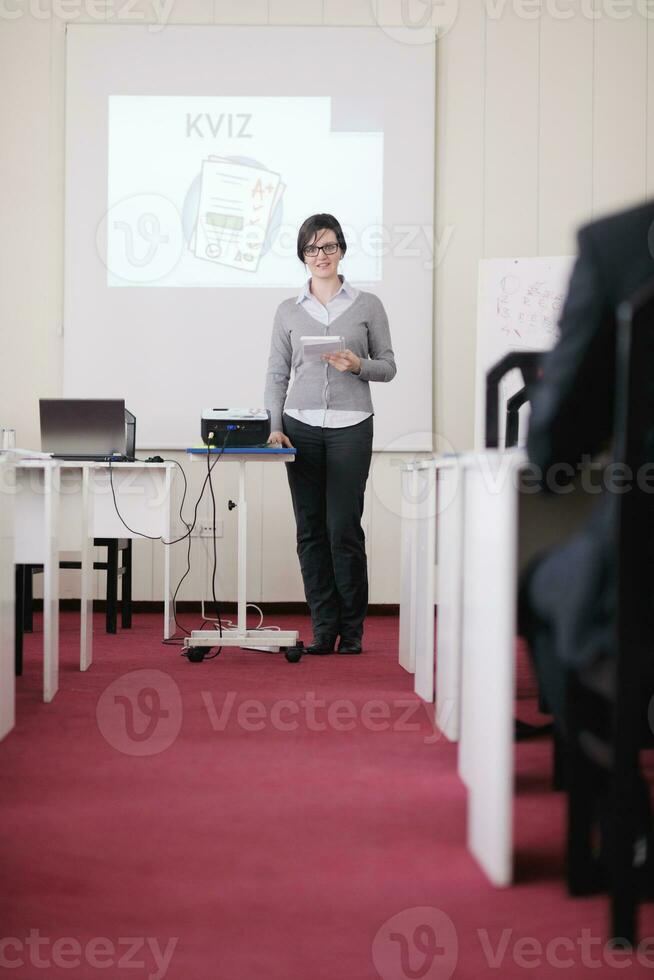 zakenmensengroep op seminar foto