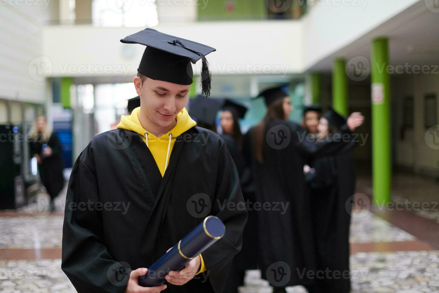 portret van diploma uitreiking dag foto
