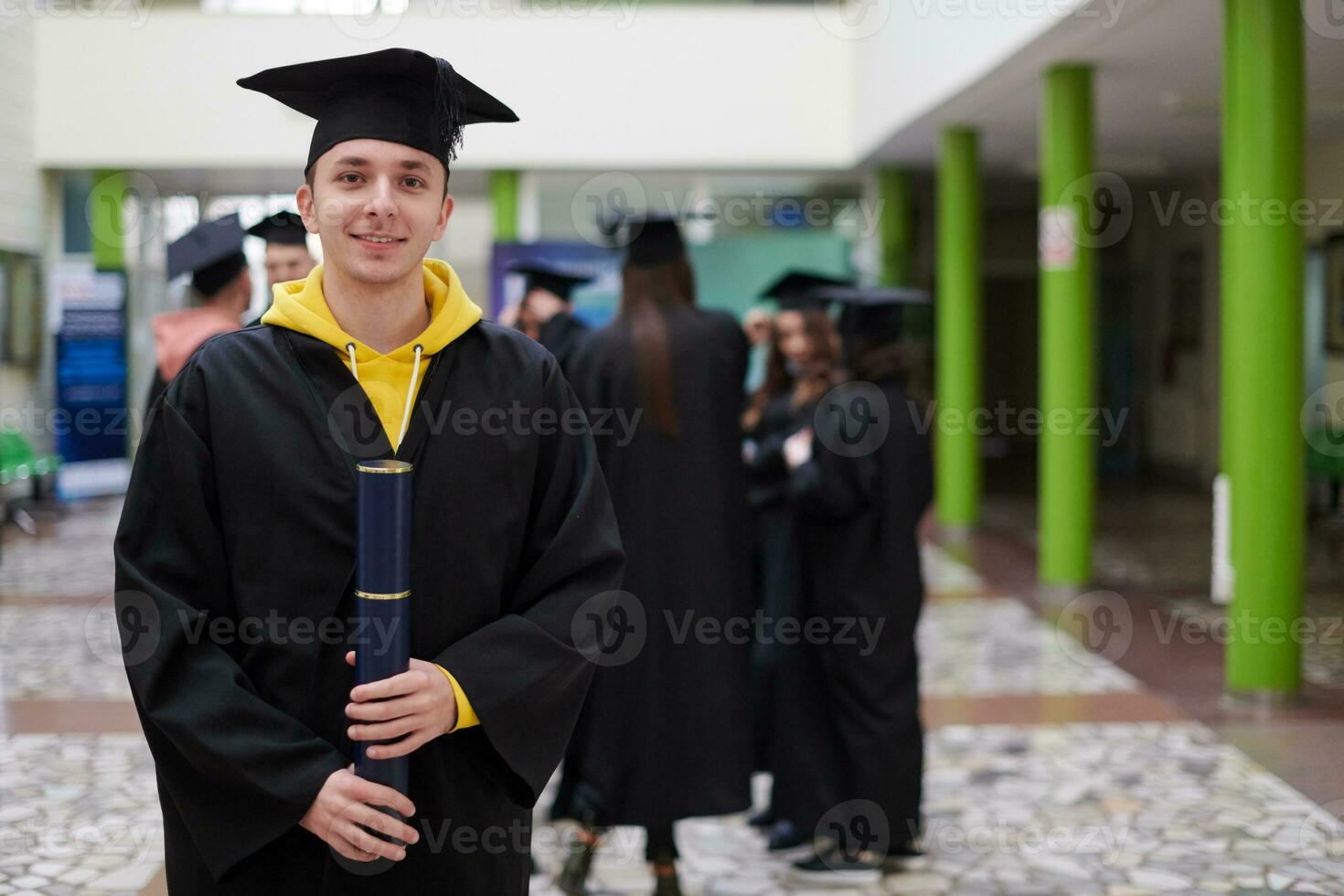 portret van diploma uitreiking dag foto