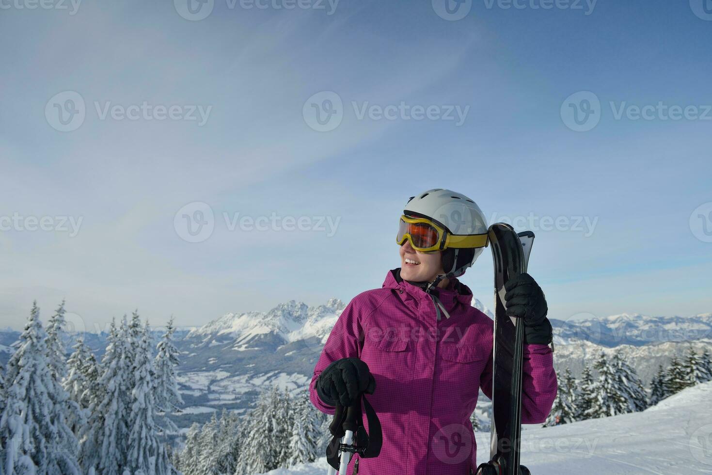 winter pret en ski foto