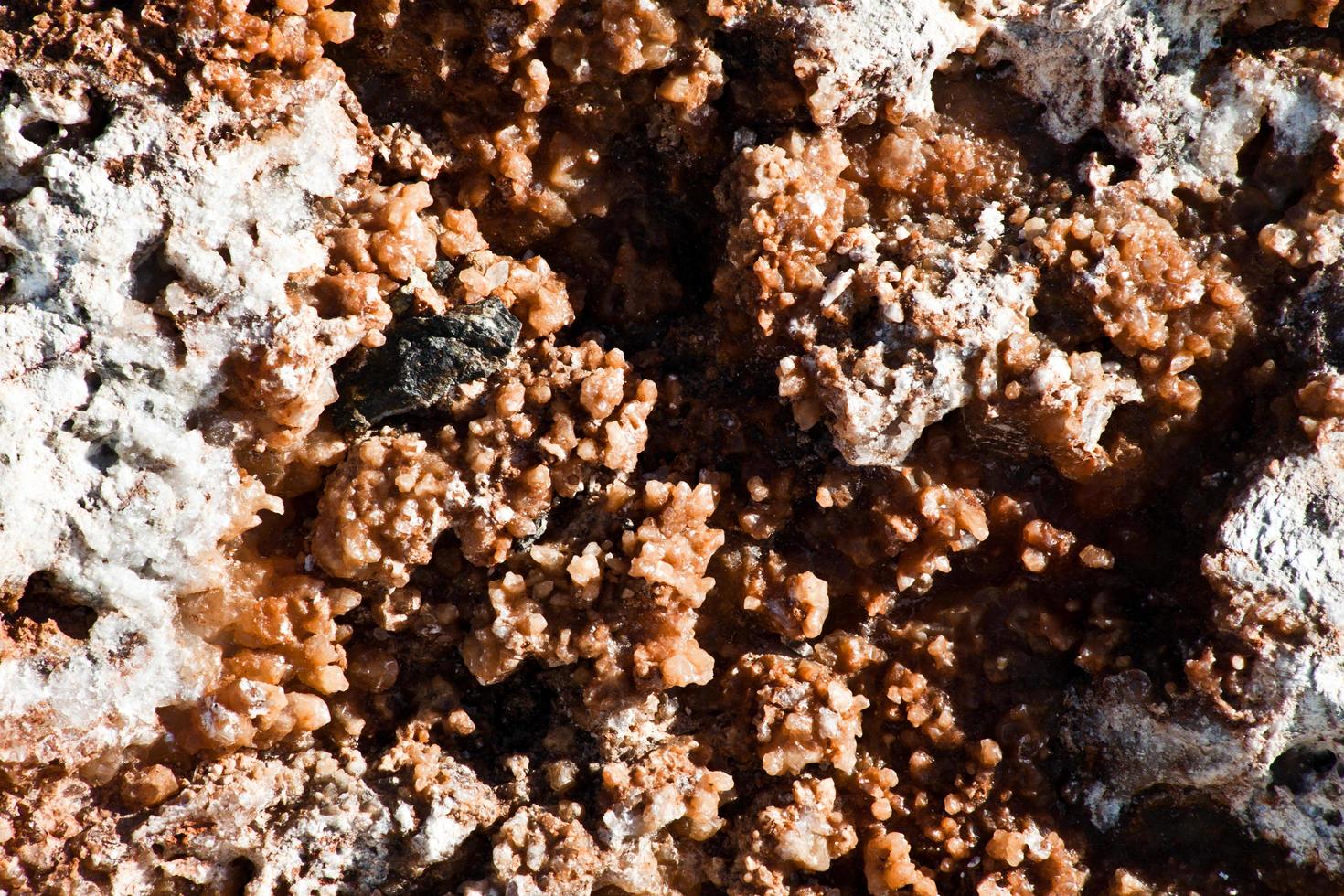 natuurlijk patroon zoute rotsen oppervlak foto