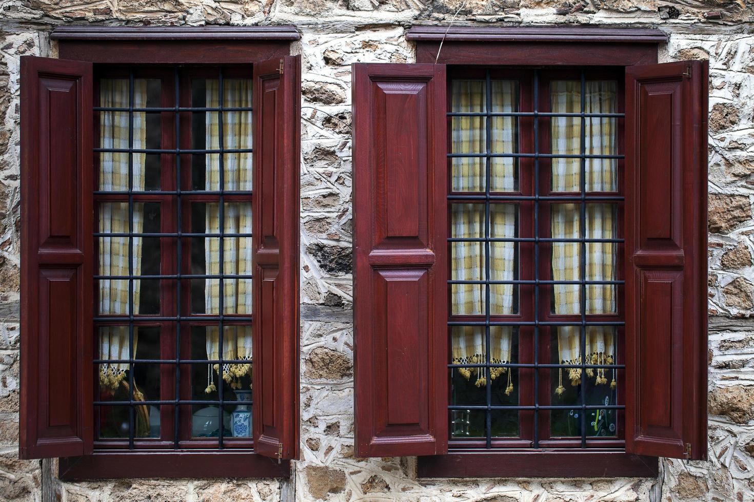 abstract oud gebouw huizen ramen foto