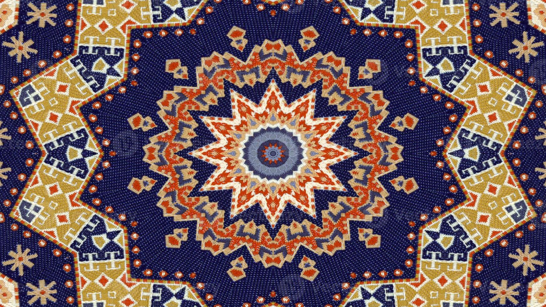etnische authentieke tapijtcaleidoscoop foto