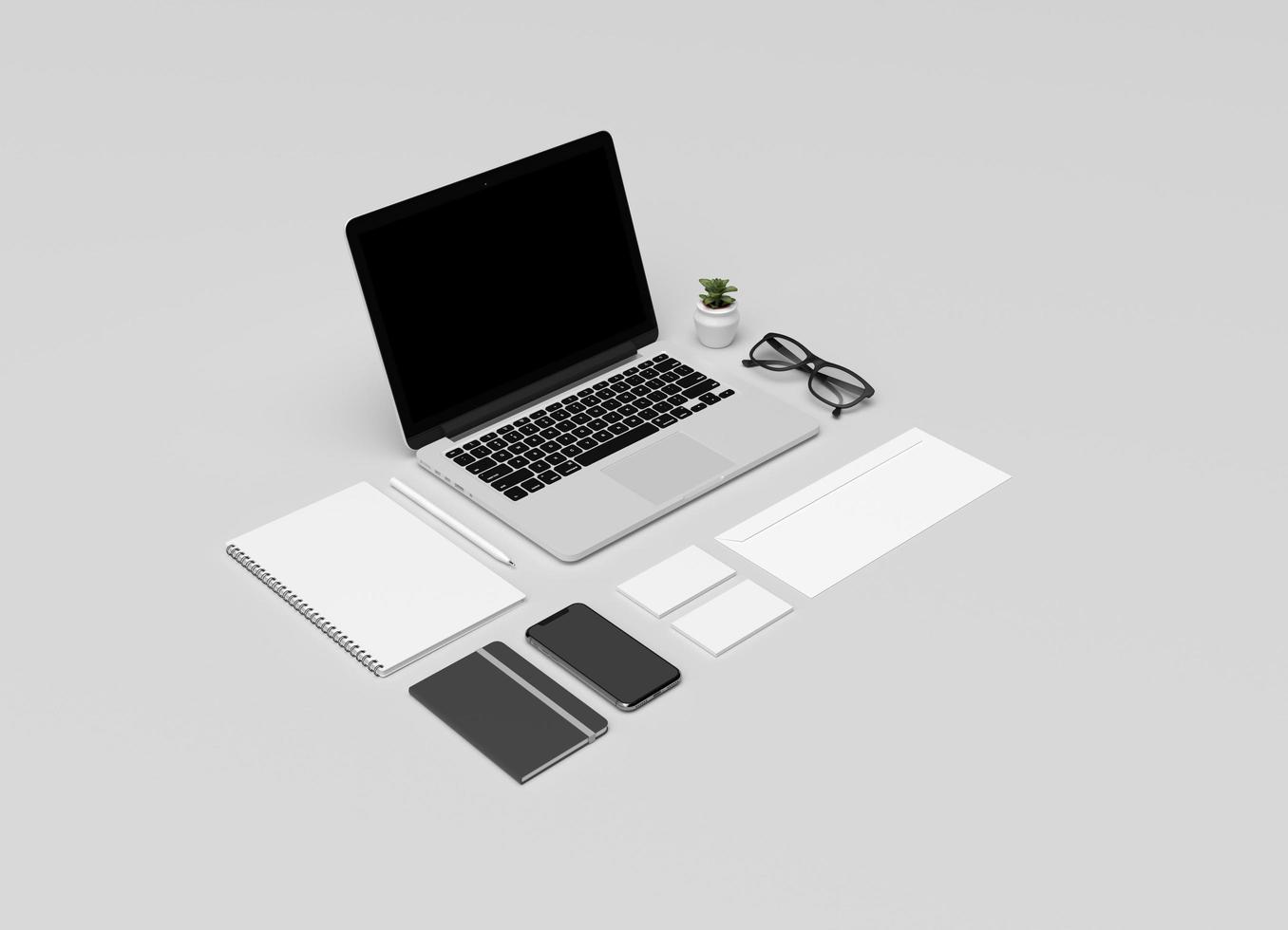 elegante stationaire mockup foto