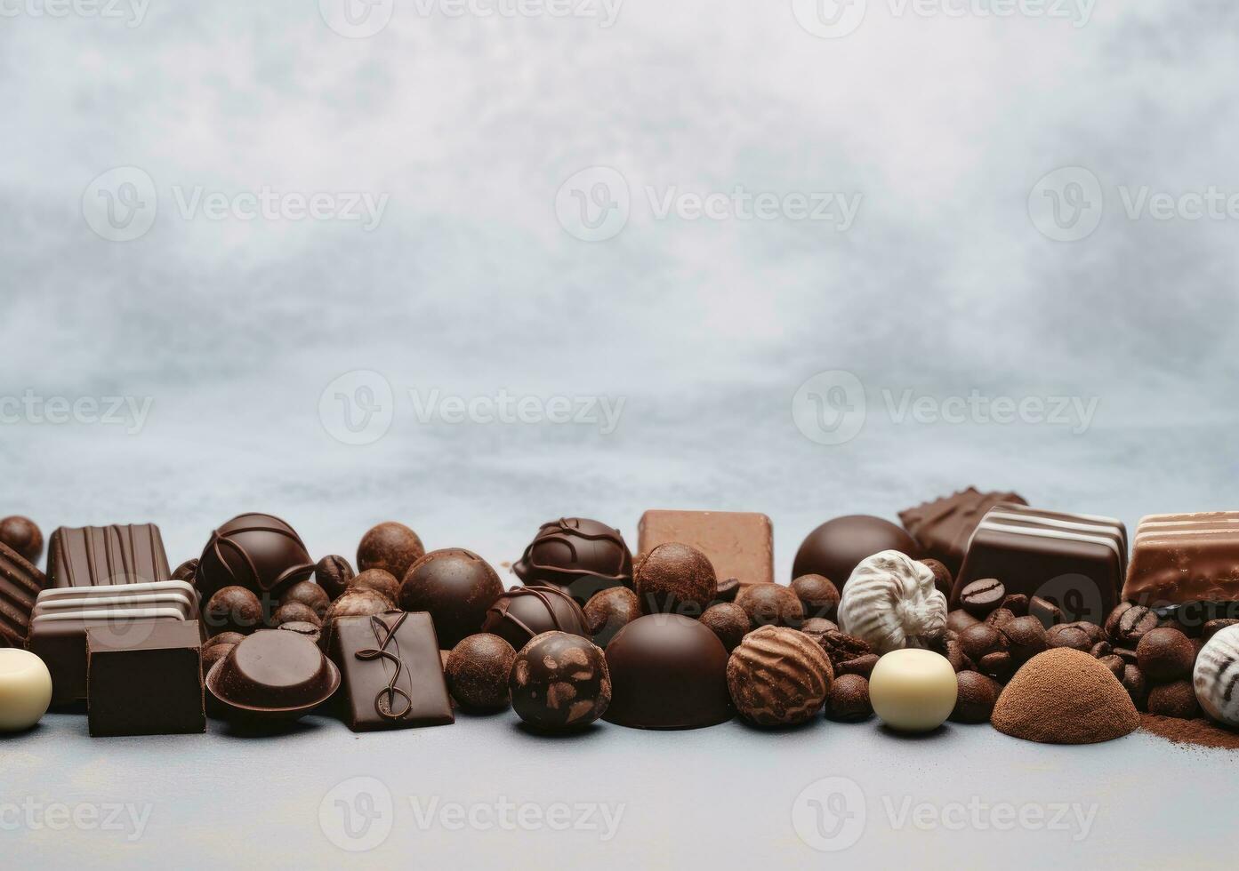 grens van chocola geïsoleerd Aan wit achtergrond. ai generatief. foto