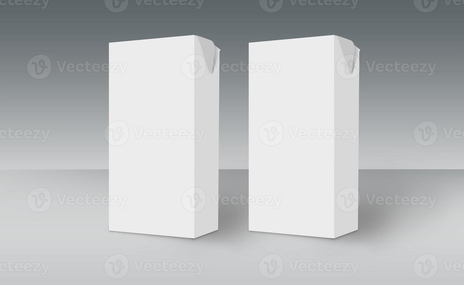3D-witte dozen op de grond foto