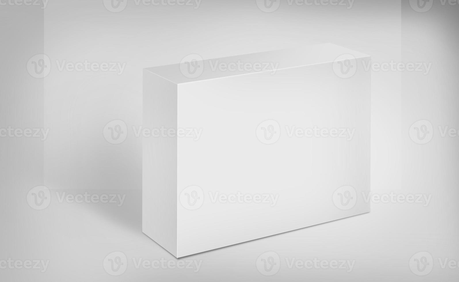 3D-witte doos op de grond foto