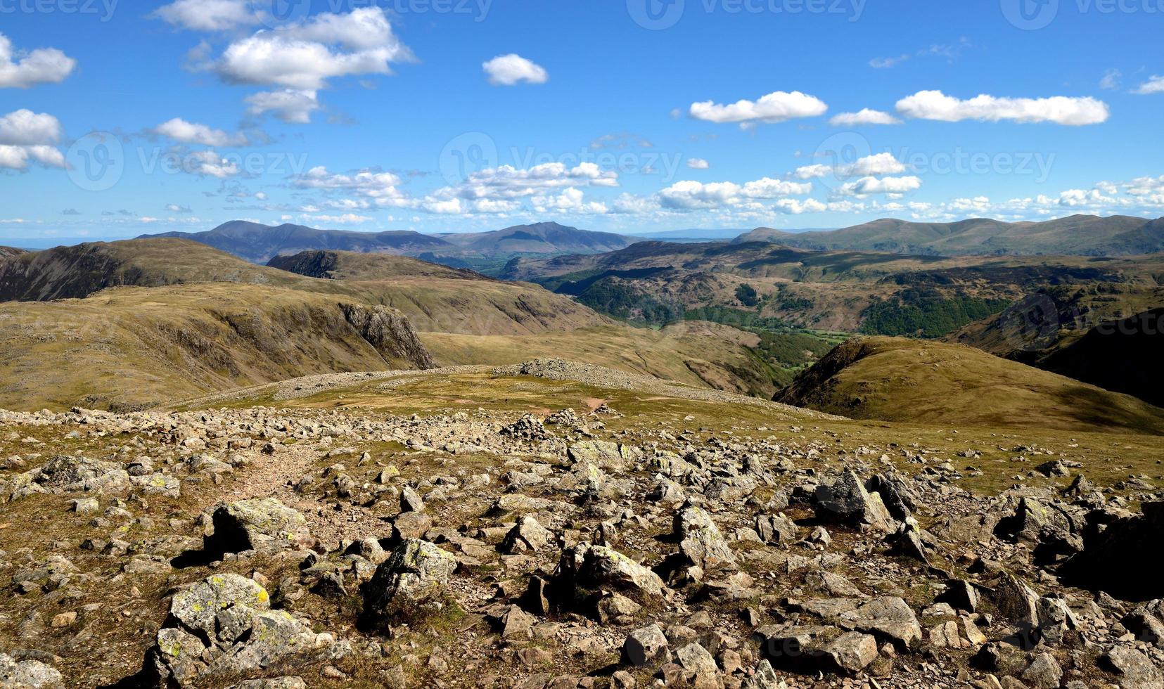 over de valleien en heuvels naar skiddaw foto