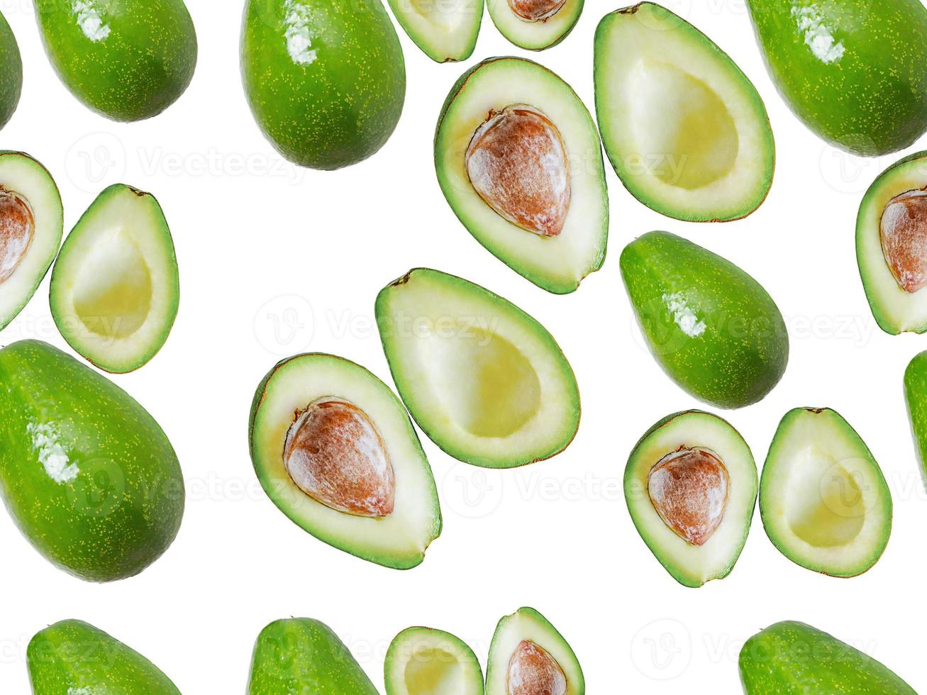 naadloos patroon met avocado. avocado de witte achtergrond. foto