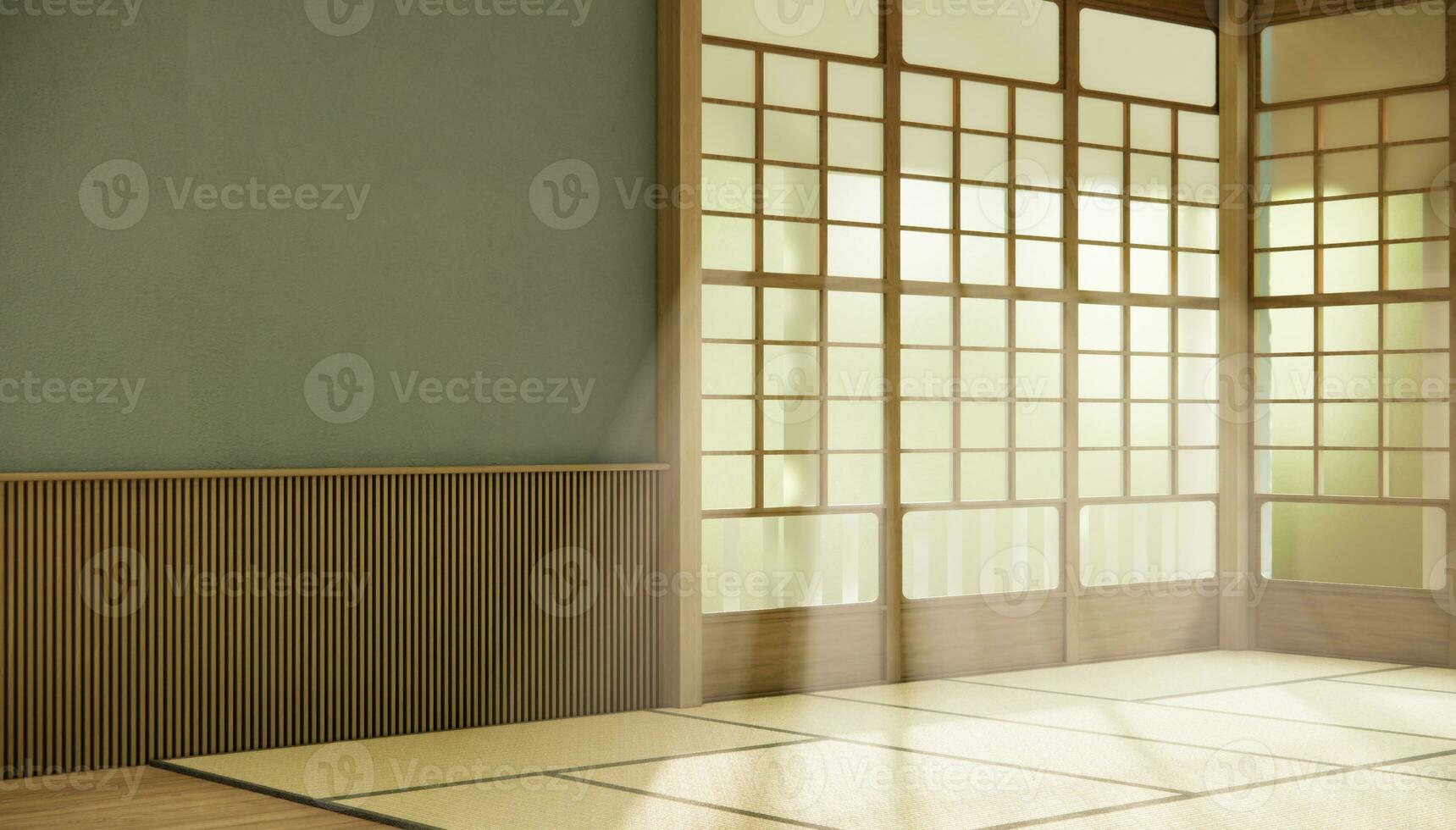 nihon kamer ontwerp interieur met deur papier en muur kamer Japans stijl. foto