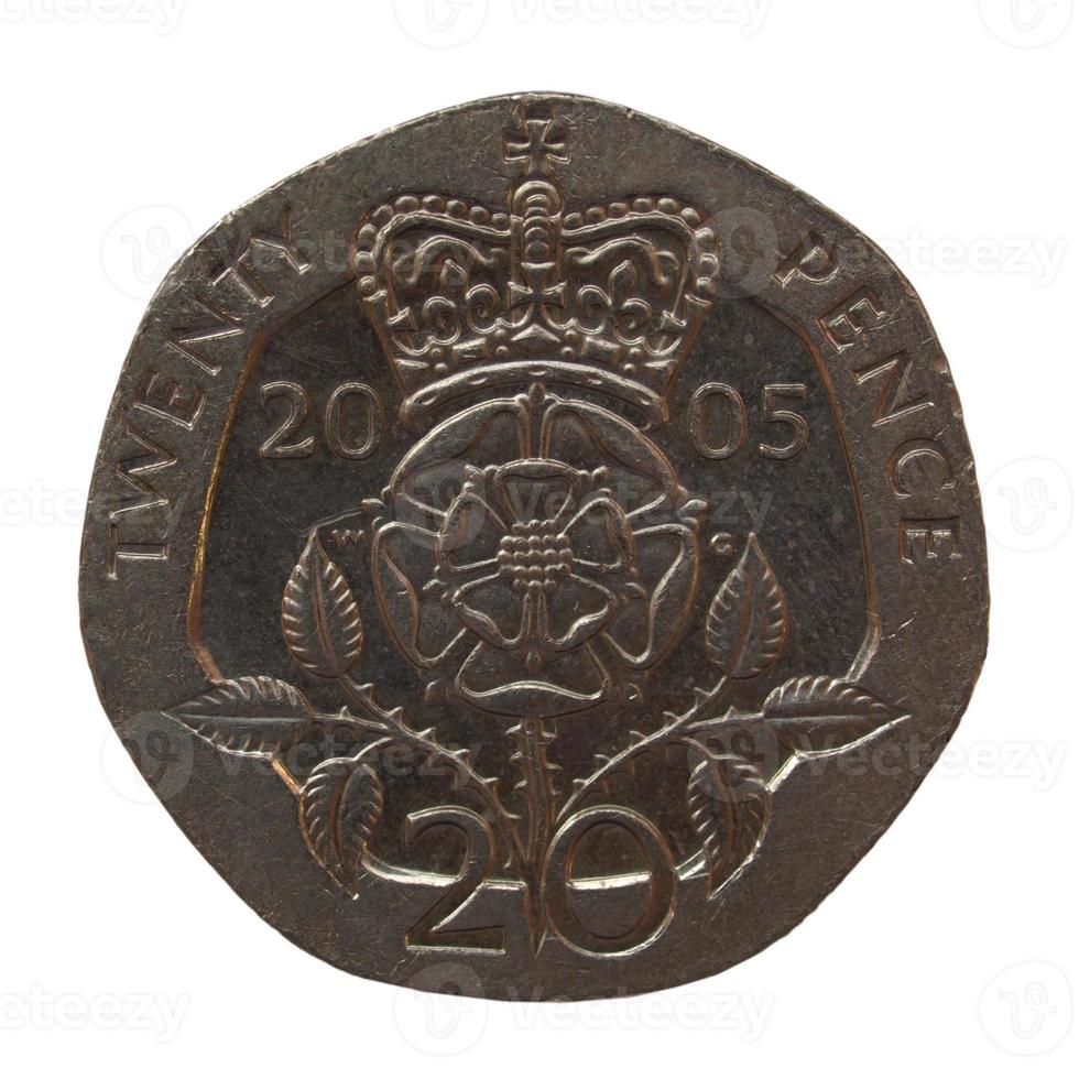 20 pence munt, verenigd koninkrijk foto