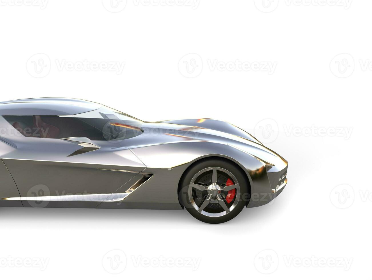 mooi metalen super sport- concept auto - kant visie besnoeiing schot foto