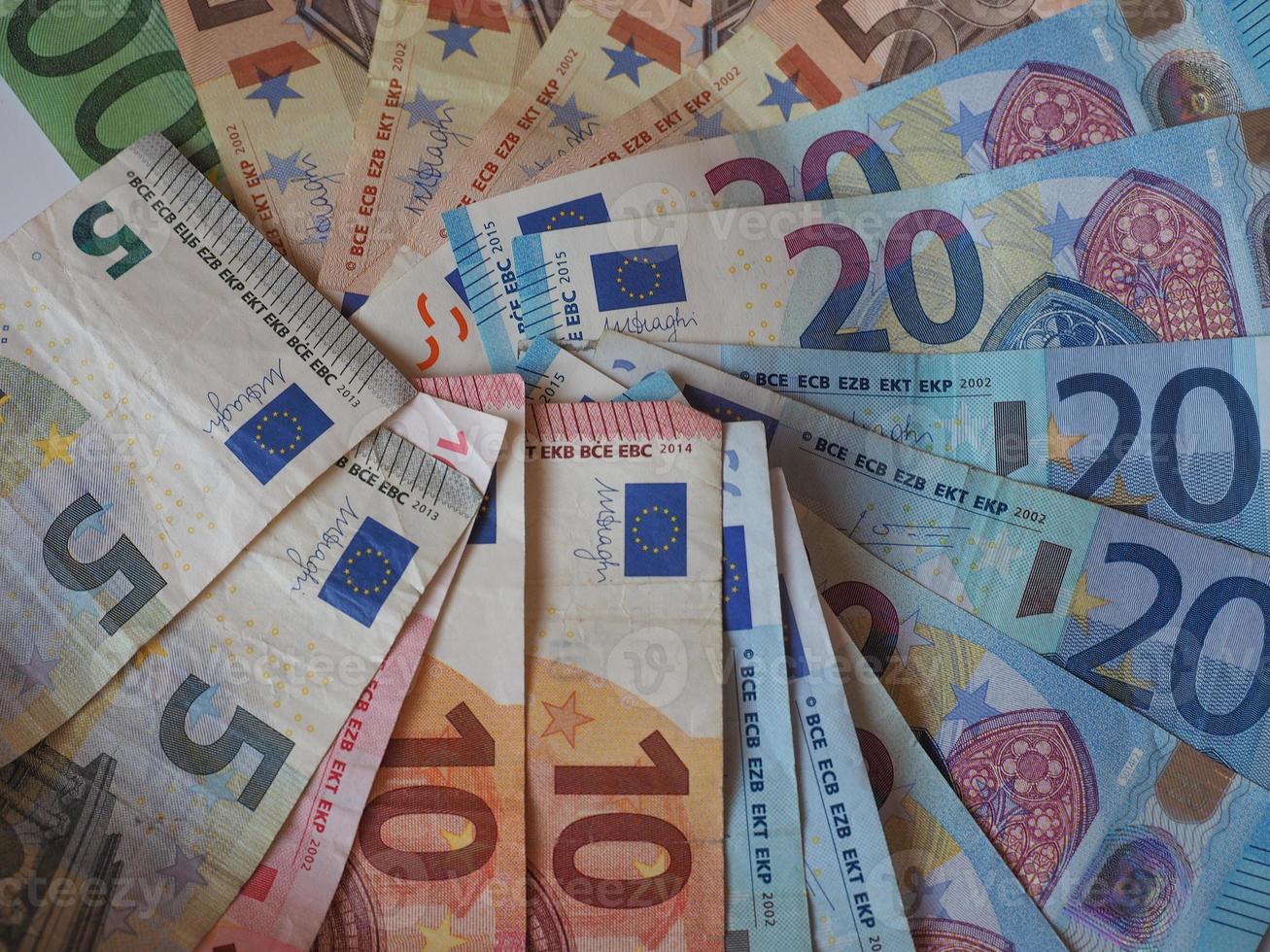 euro eur biljetten en munten, europese unie eu foto